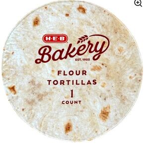 HEB Flour Tortilla Throw Blanket - Cream